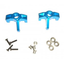 Suporte Aluminio Azul de Rodas Traseiro e Dianteiro c/rolamentos,parafusos e casquilhos