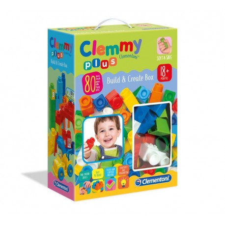 Caixa Criativa 80pcs +18meses Clemmy Plus Clementoni