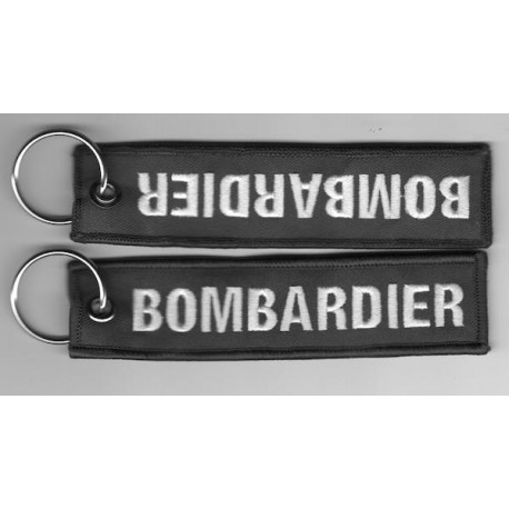 Keyholder with BOMBARDIER on both sides, blue background