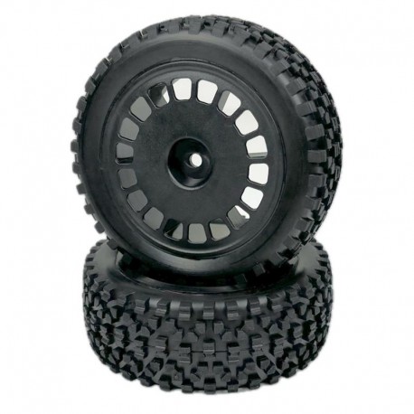 Absima 1:10 Buggy Wheel Set "Mini Block" front black 2