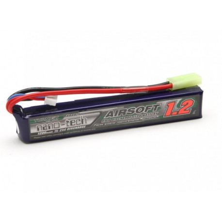 Bateria Lipo Turnigy Nano-Tech1200mAh 3S,11.1v, 15 ~ 25C Lipo AIRSOFT pacote
