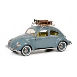 Volkswagen Beetle with Sled, blue 1/43 SCHUCO