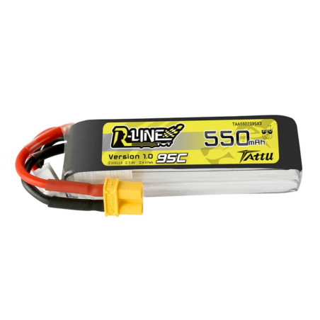 Tattu R-Line 550mAh 7.4V 2S1P 95C Lipo Battery