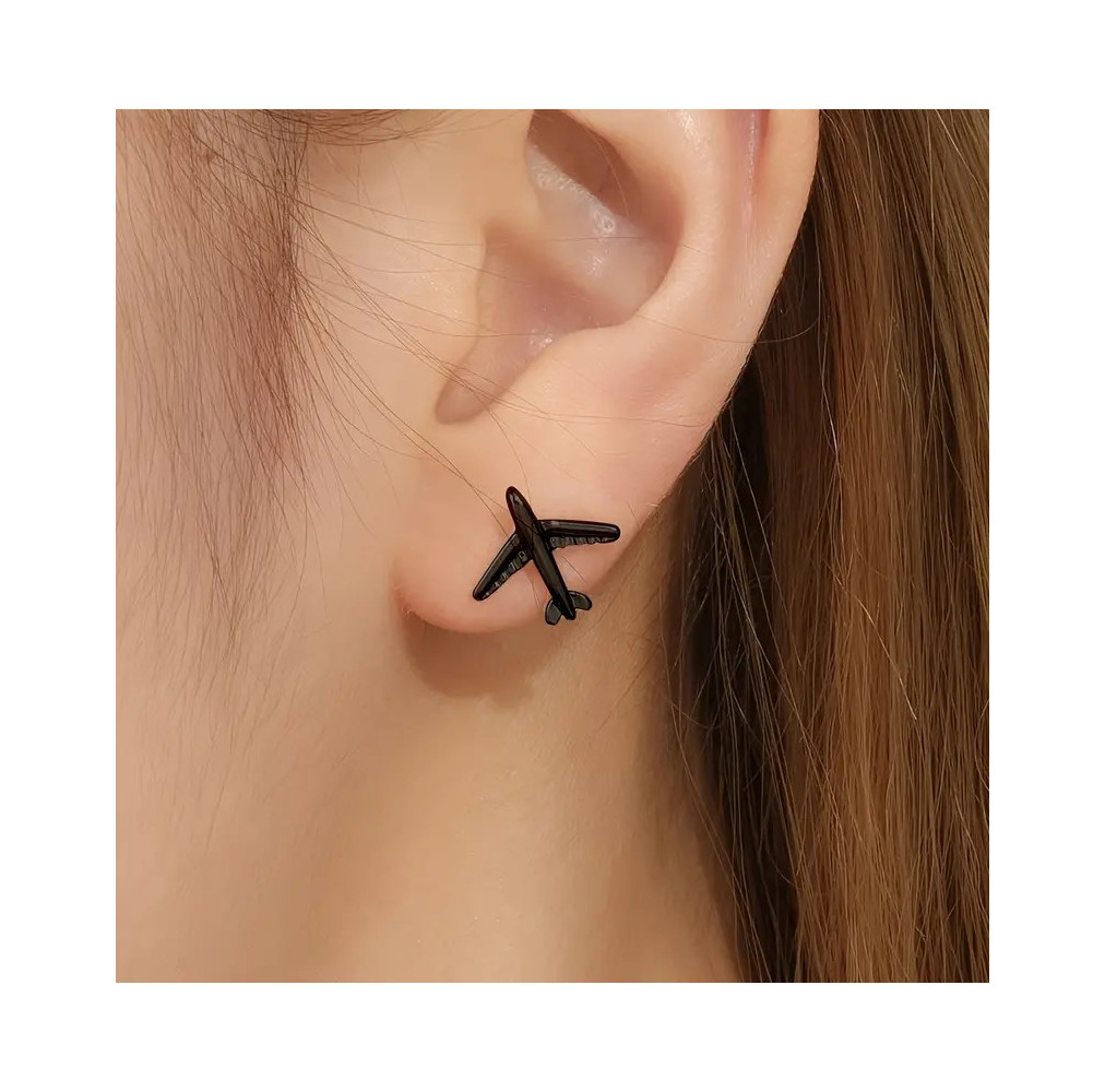 Brincos de avião Dourado 