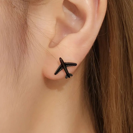 Brincos de avião Dourado 