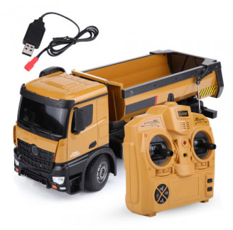 Camião Huina 1573 1/14 10 CH c/ volquete metálico RTR
