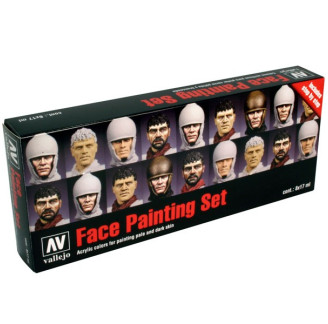 Set of face paintings by