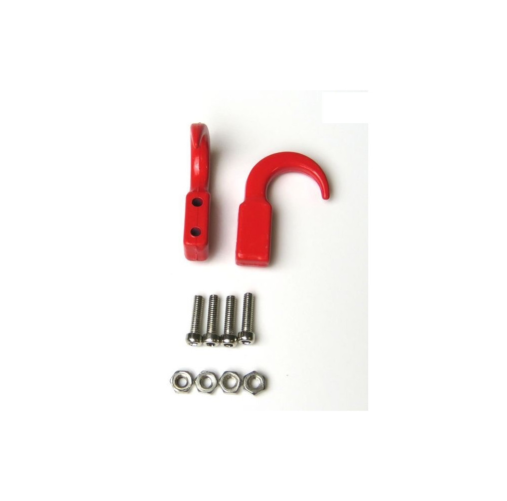 Gancho longo metal vermel