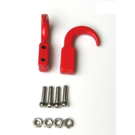Gancho longo metal vermel