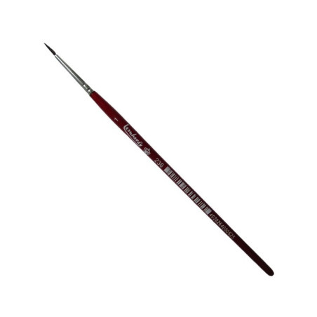 Pincel pêlo fino, cabo redondo vermelho Nº 1