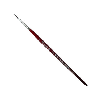 Pincel pêlo fino, cabo redondo vermelho Nº 0