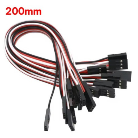 pack 10 Servo extenção Macho-Macho 200mm