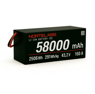 UAV Li-ion 58000mAh 12S10P 43.2V Battery Pack