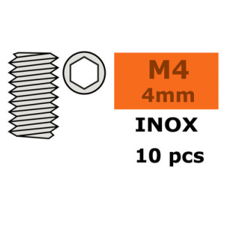 Hex Set screw, M4X4 - Ino