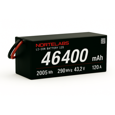 UAV Li-ion 46400mAh 12S8P 43.2V Battery Pack