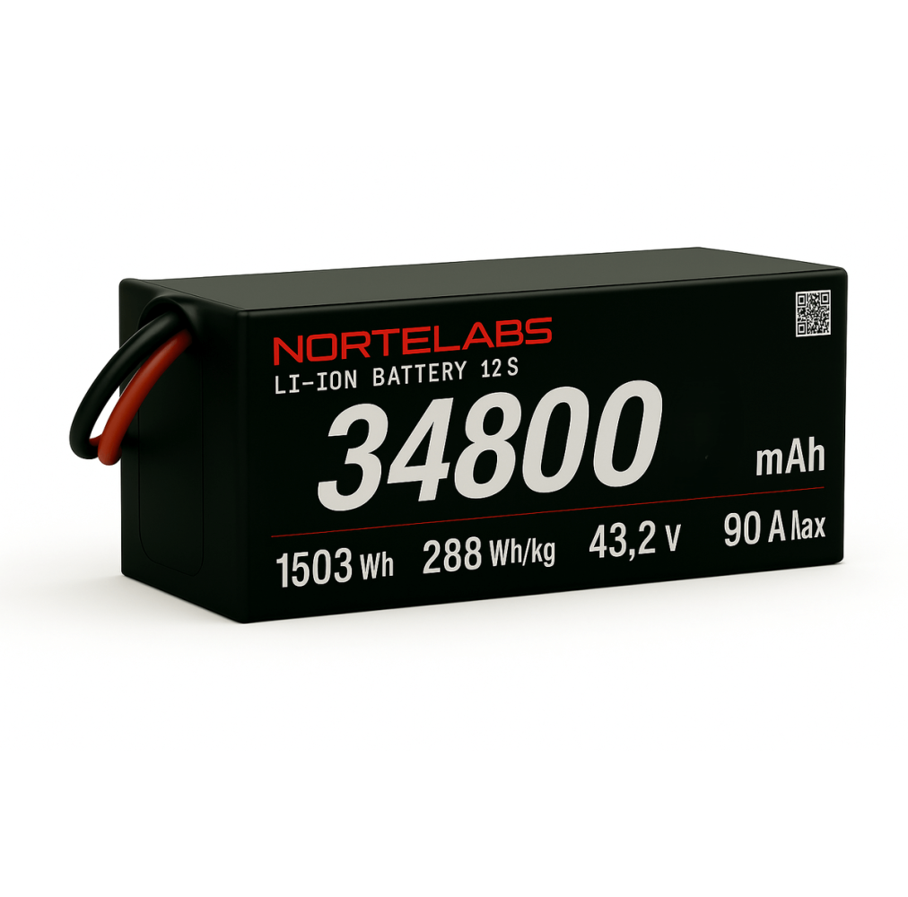UAV Li-ion 34800mAh 12S6P 43.2V Battery Pack
