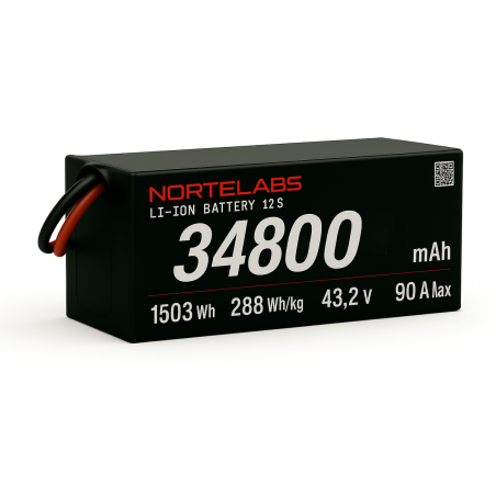 UAV Li-ion 34800mAh 12S6P 43.2V Battery Pack