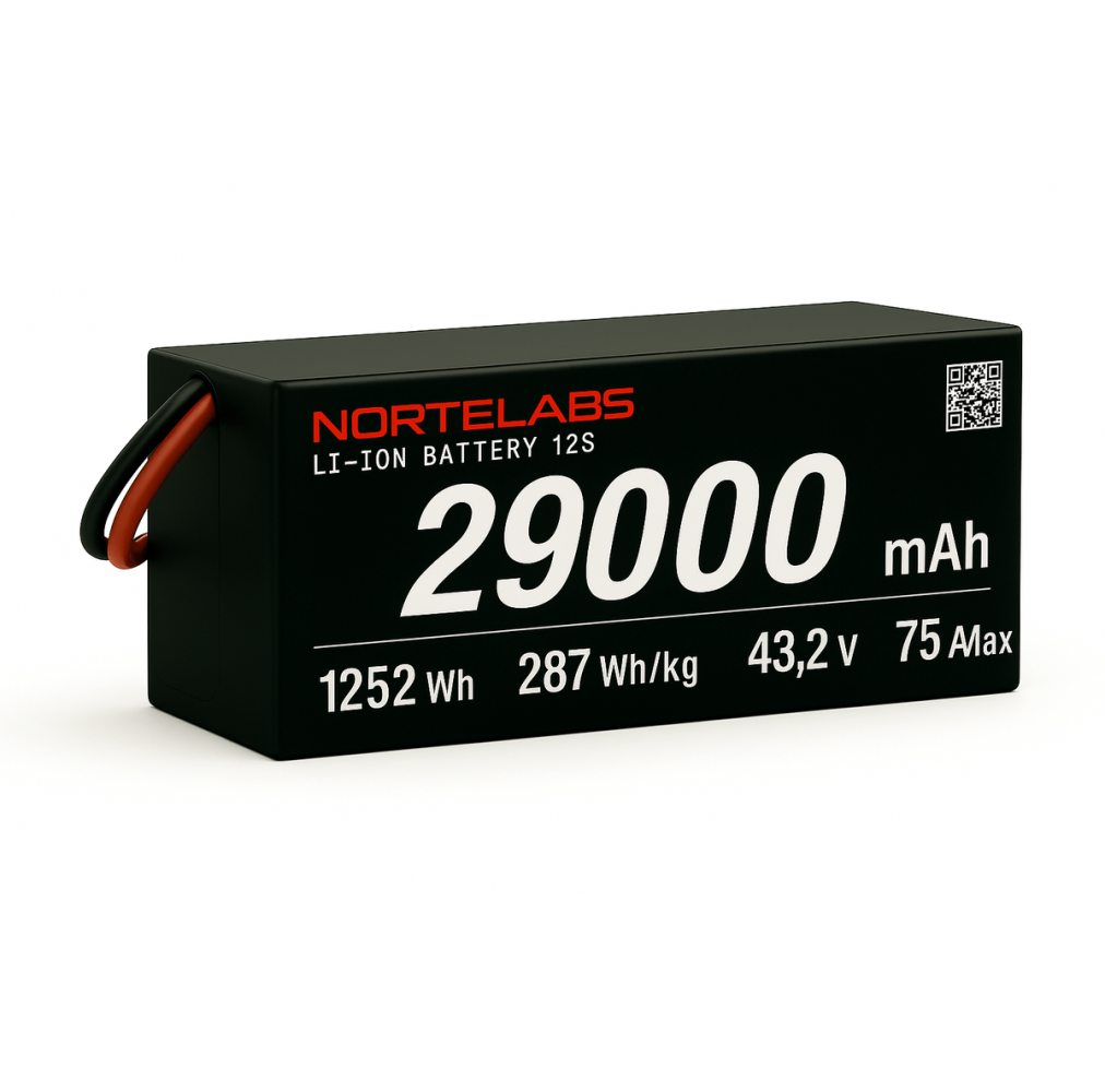 UAV Li-ion 29000mAh 12S5P 43.2V Battery Pack