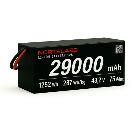 UAV Li-ion 29000mAh 12S5P 43.2V Battery Pack