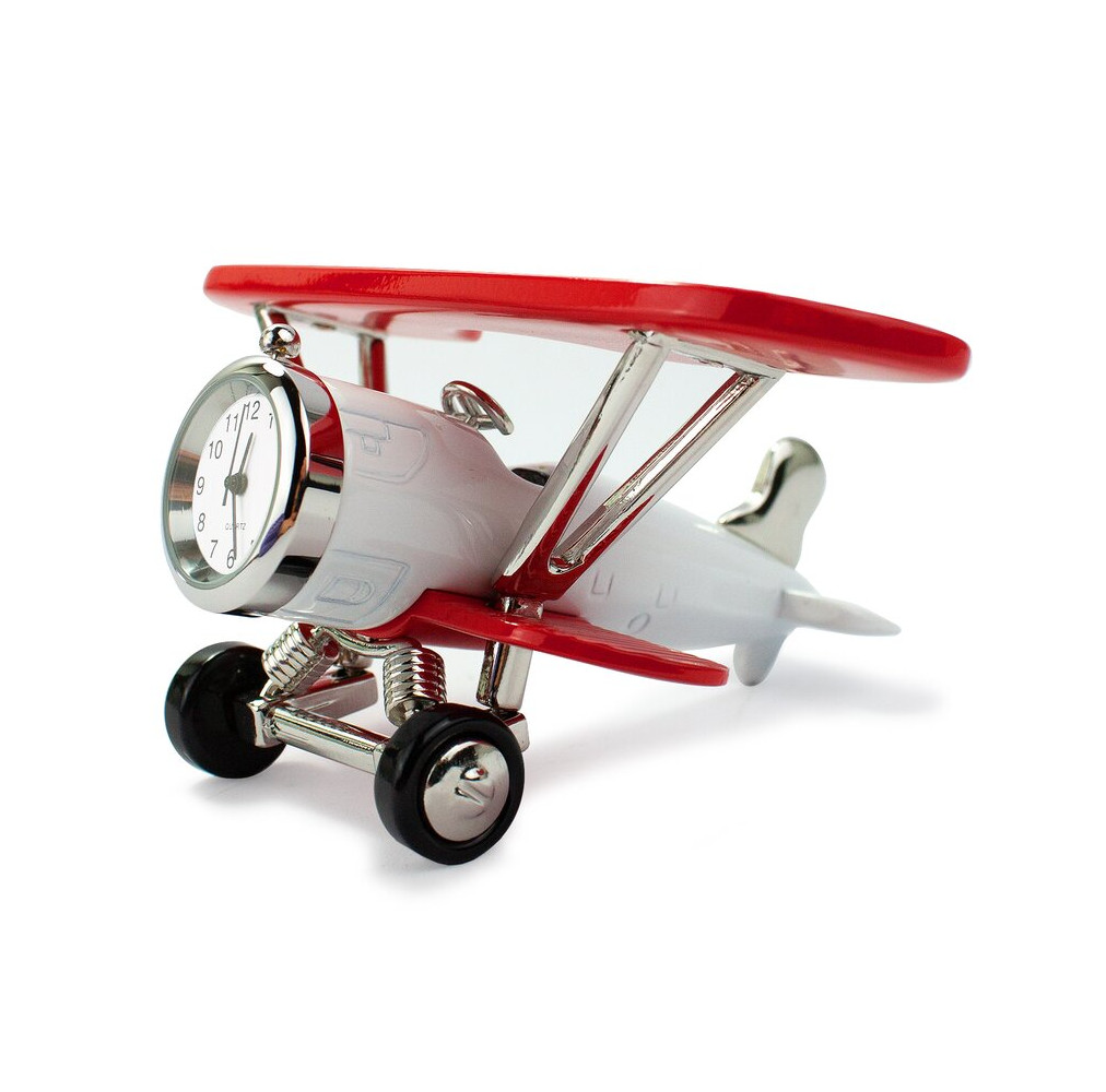 Siva Clock Airplane red