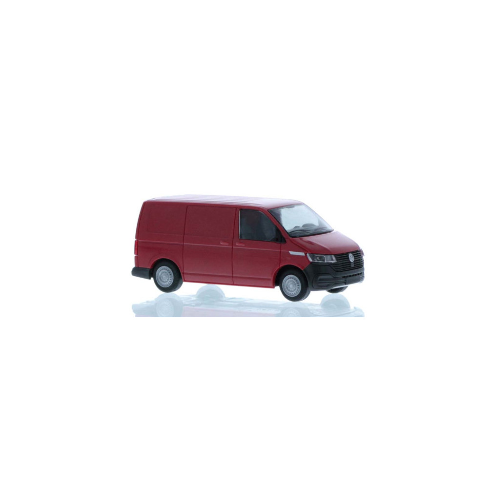 VW T6.1 box wagon, red, short wheelbase Rietze 1:87