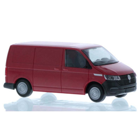 VW T6.1 box wagon, red, short wheelbase Rietze 1:87