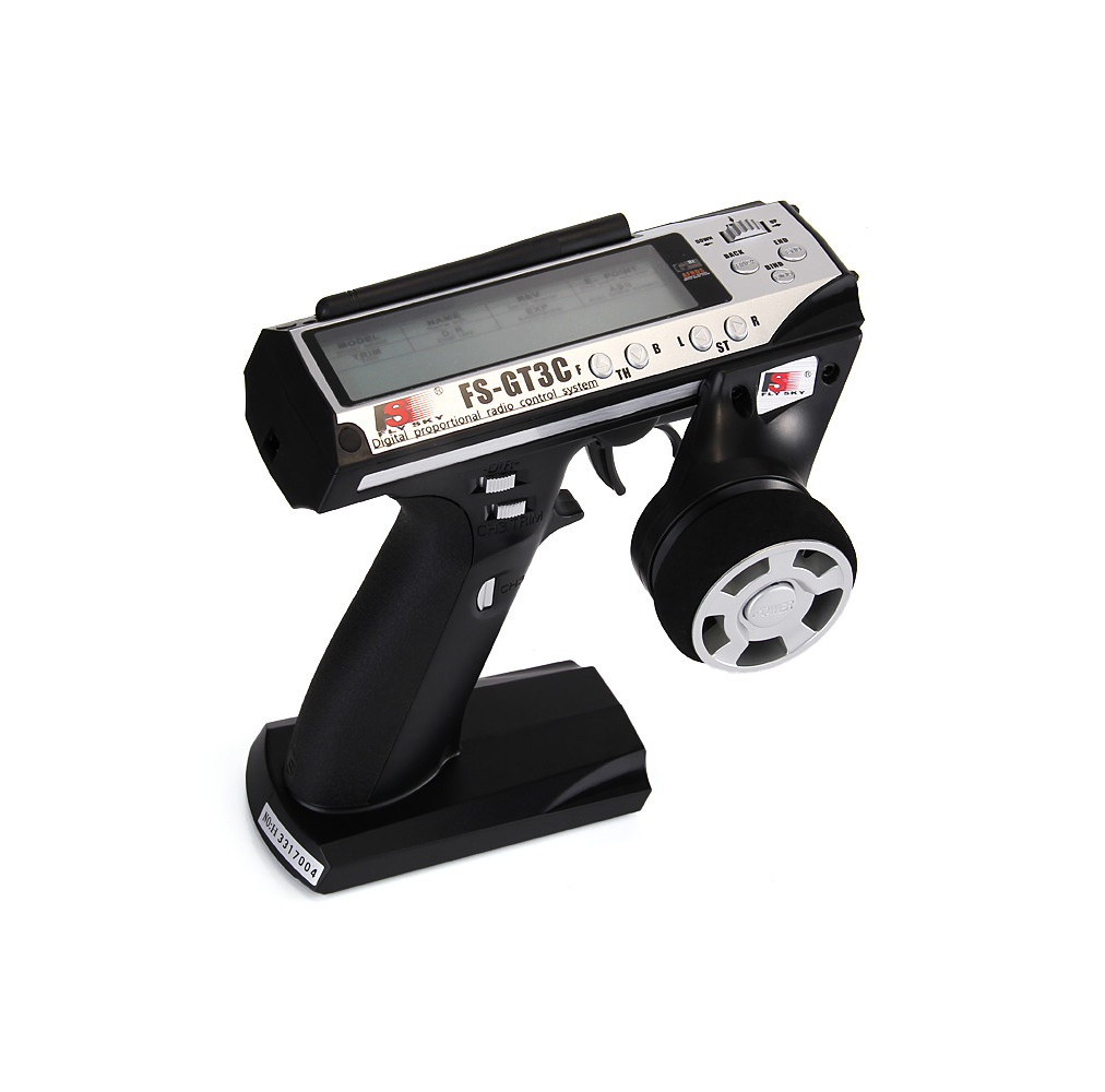 Radio 3ch digital programavel Fly Sky FS-GT3C 2.4 GHz com receptor FS-GR3E 