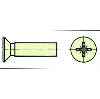Nylon screw SK with cross