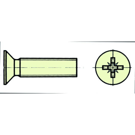 Nylon screw SK with cross
